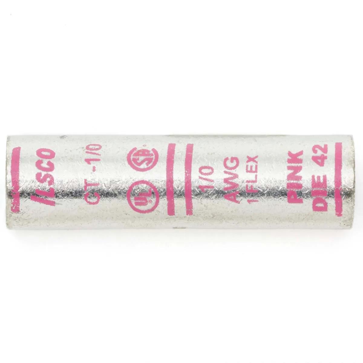 1/0 AWG Pink Industrial Splice Connector - 5 Pack
