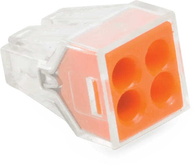 Orange Quick Conn Push-In Wire Connector - 50 Pack