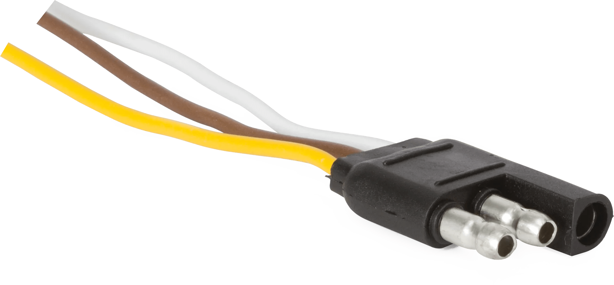 3 Wire 16 AWG Male Molded Flat Connector - 2 Pack