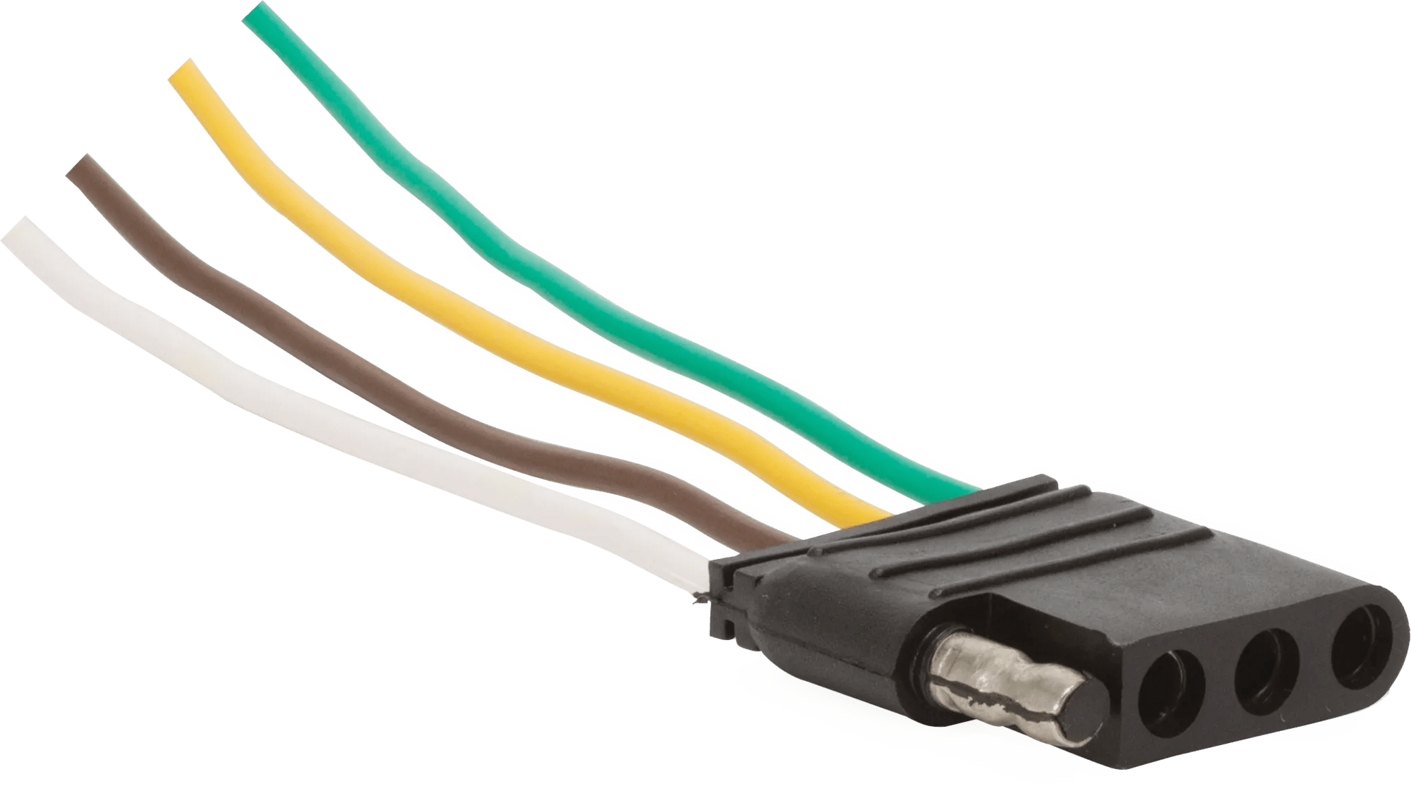 4 Wire 16 AWG Female Molded Flat Connector - 12" Lead - 5 Pack
