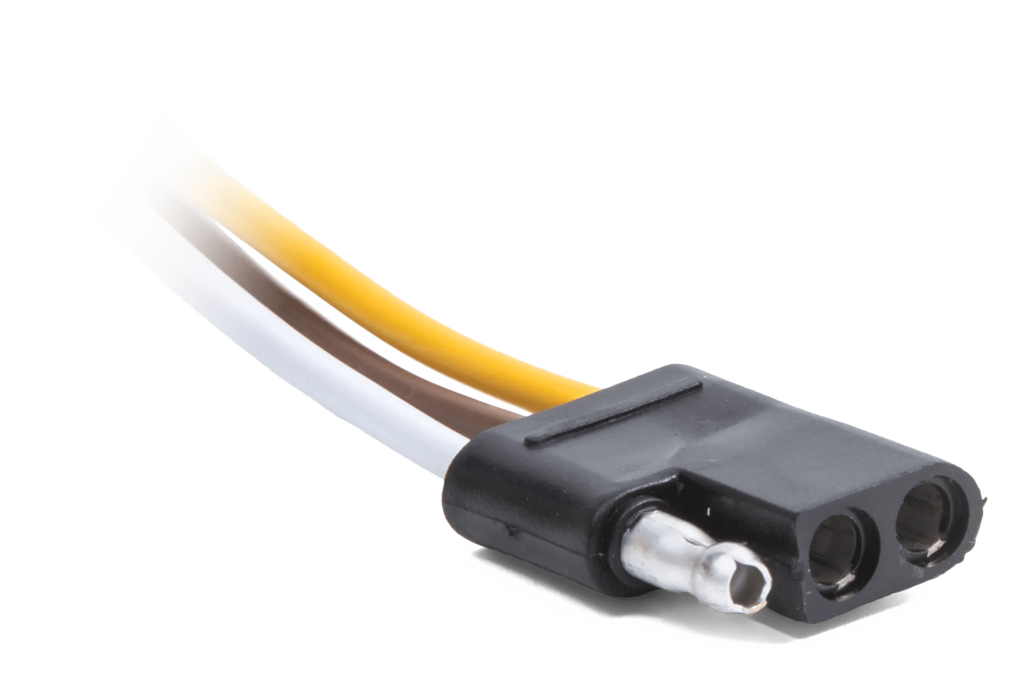 3 Wire 14 AWG Female Molded Flat Connector - 2 Pack