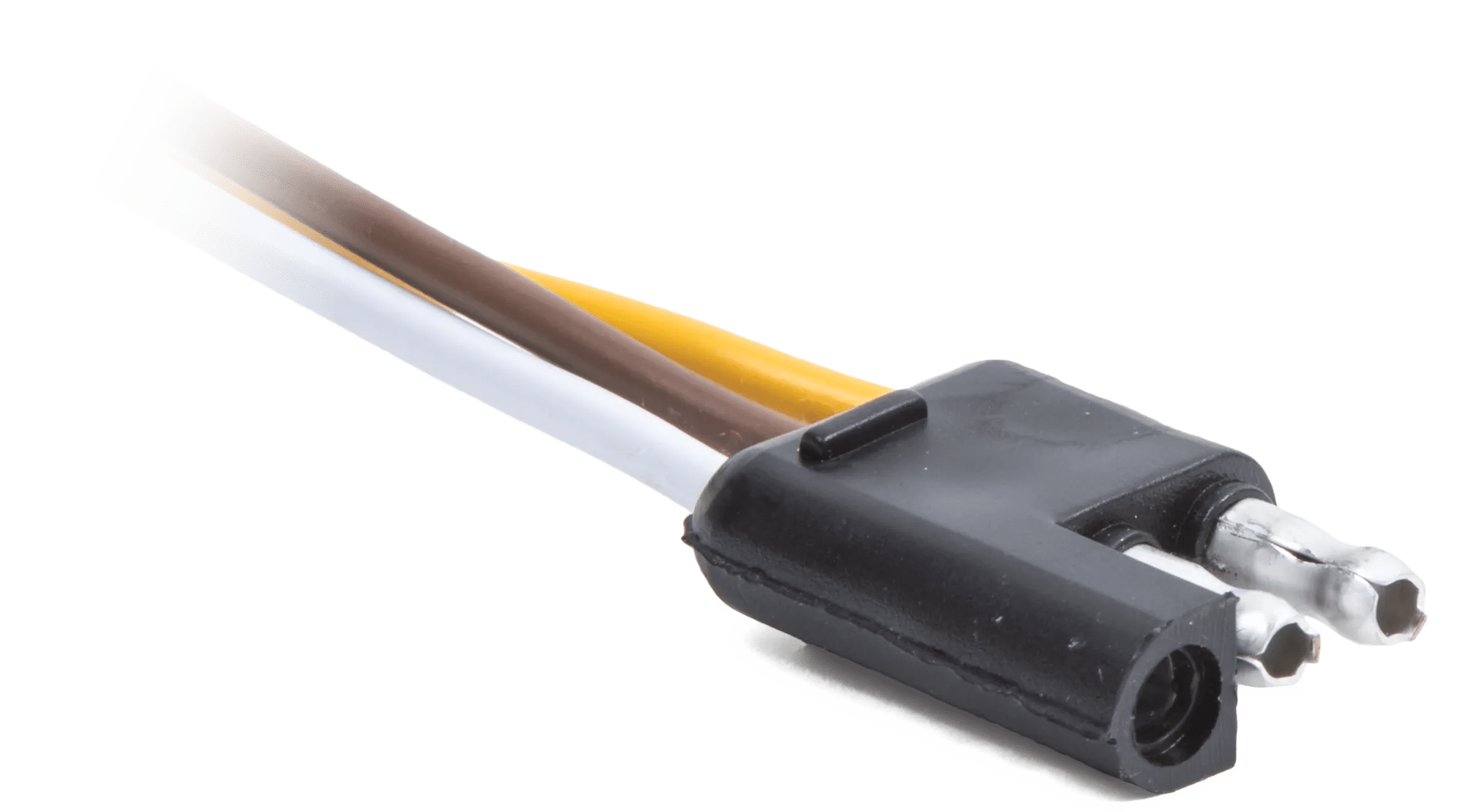 3 Wire 14 AWG Male Molded Flat Connector - 2 Pack
