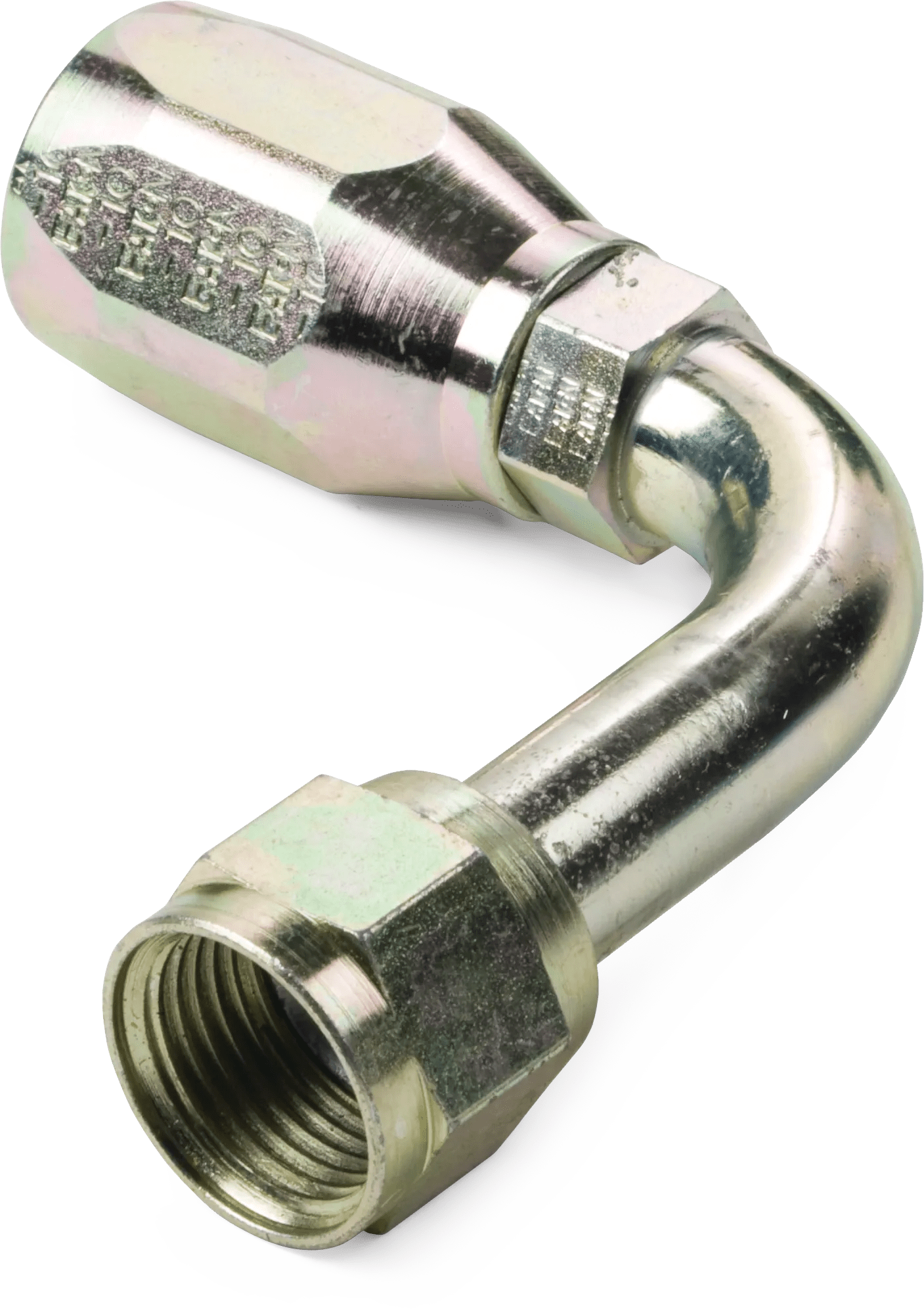 5/16" x 3/8" Female SAE JIC 37° Swivel 90° Long Drop Elbow - 247 N Series