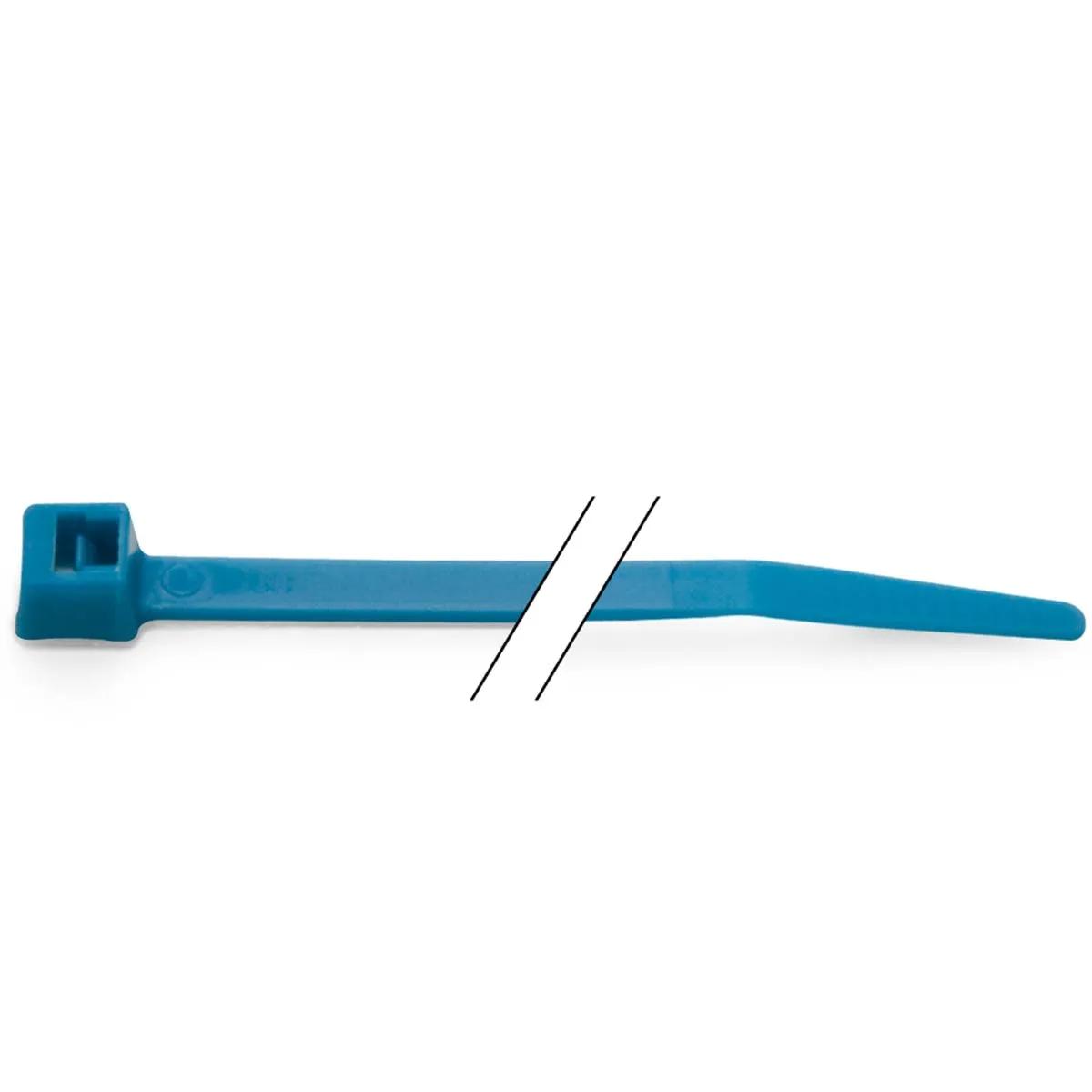 3/32" x 4" Blue Nylon Cable Tie - 50 Pack