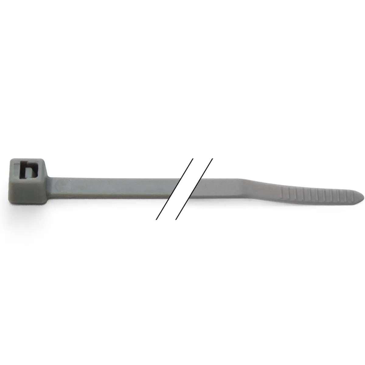 8" Gray Nylon Cable Tie - 100 Pack