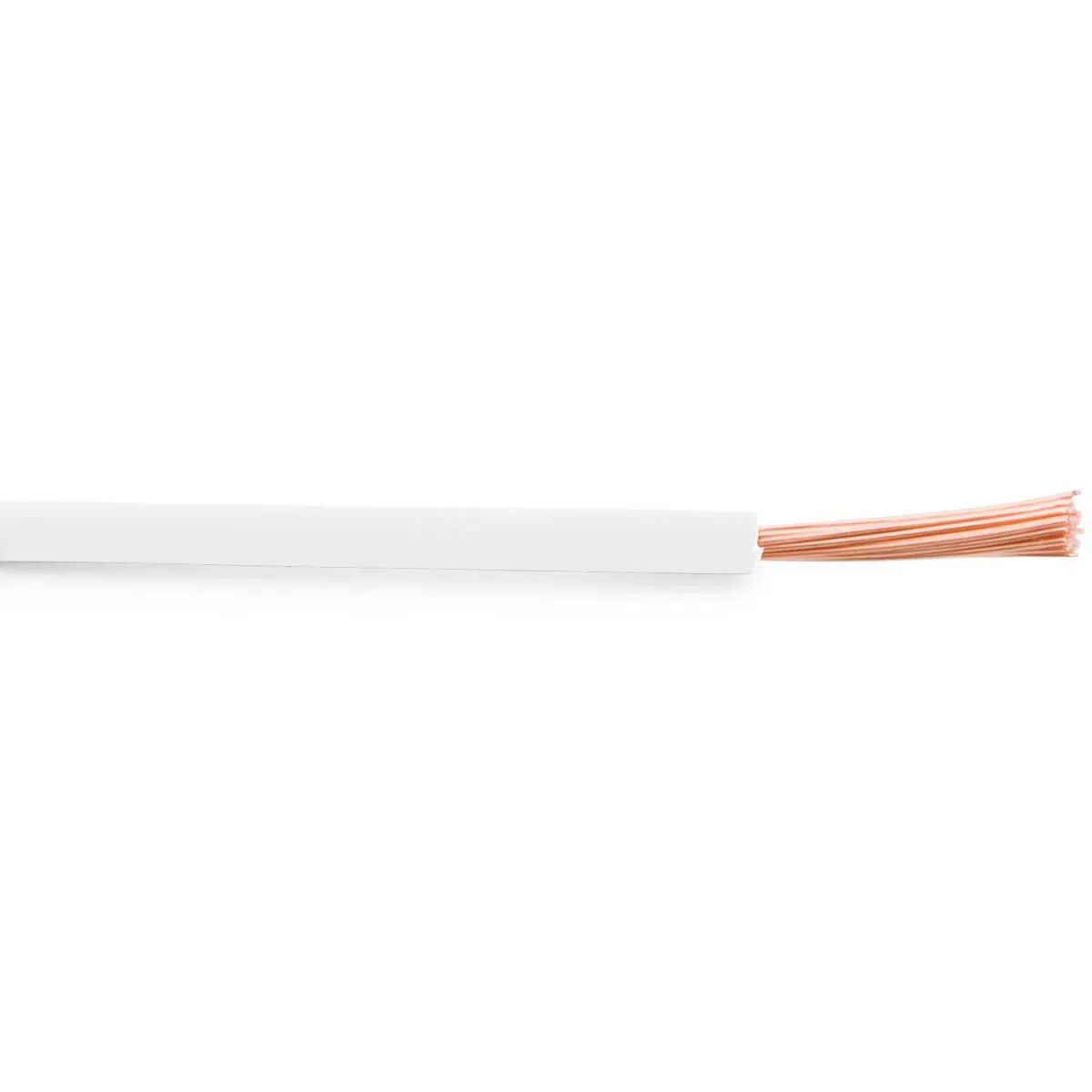 14 Gauge White Cross-Link Type TXL Primary Wire - 100 Feet