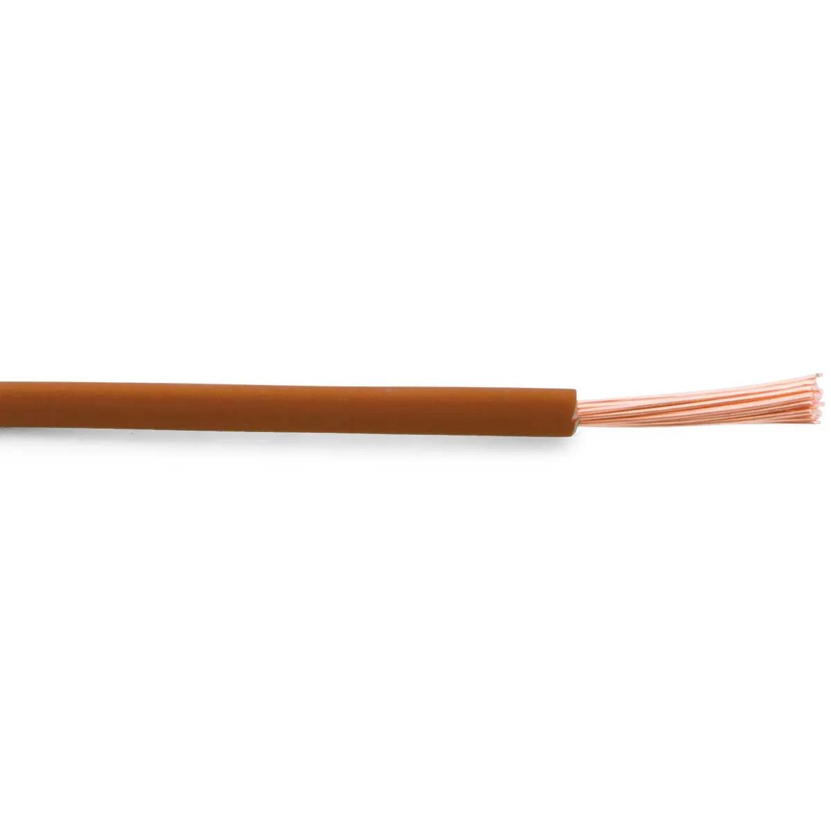 22 Gauge Brown Cross-Link Type TXL Primary Wire - 100 Feet