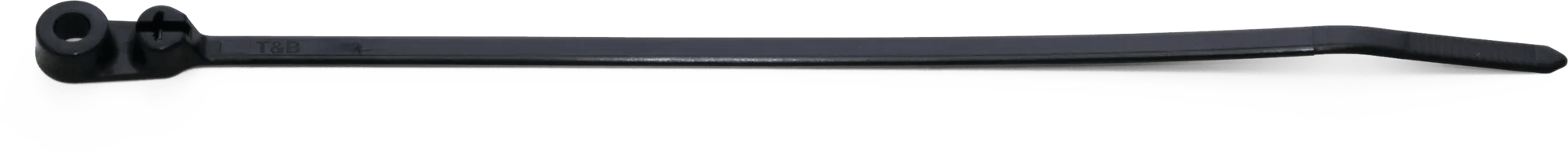 3/16" x 7-13/16" Black Nylon Mounting Ty-Rap® Cable Tie - 100 Pack