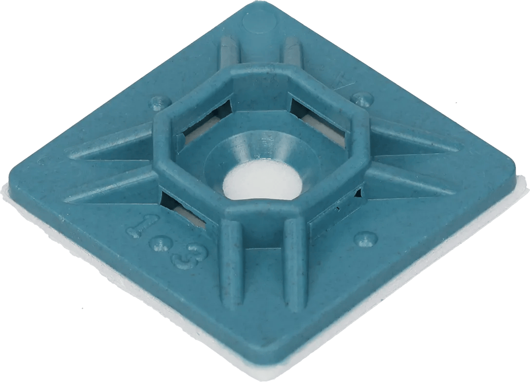 1" x 1" Metal Detectable Cable Tie Mount - 100 Pack