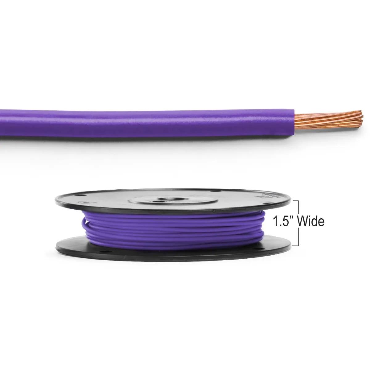16 Gauge Purple PVC Primary Wire Narrow Spool - 100 Feet