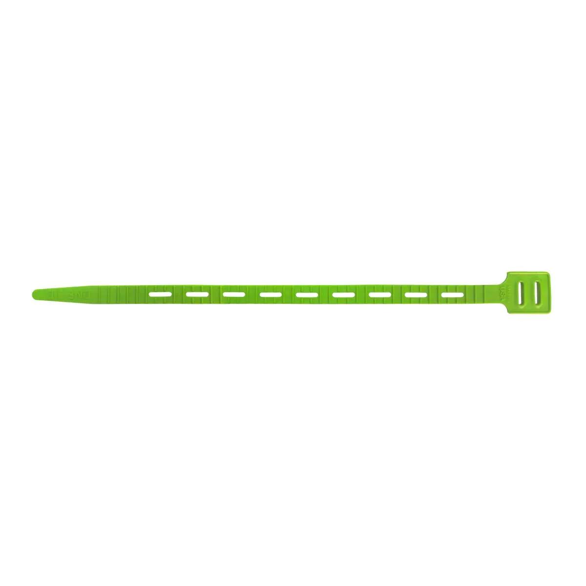 14" Bright Green One-Tie® Reusable Strap - 5 Pack