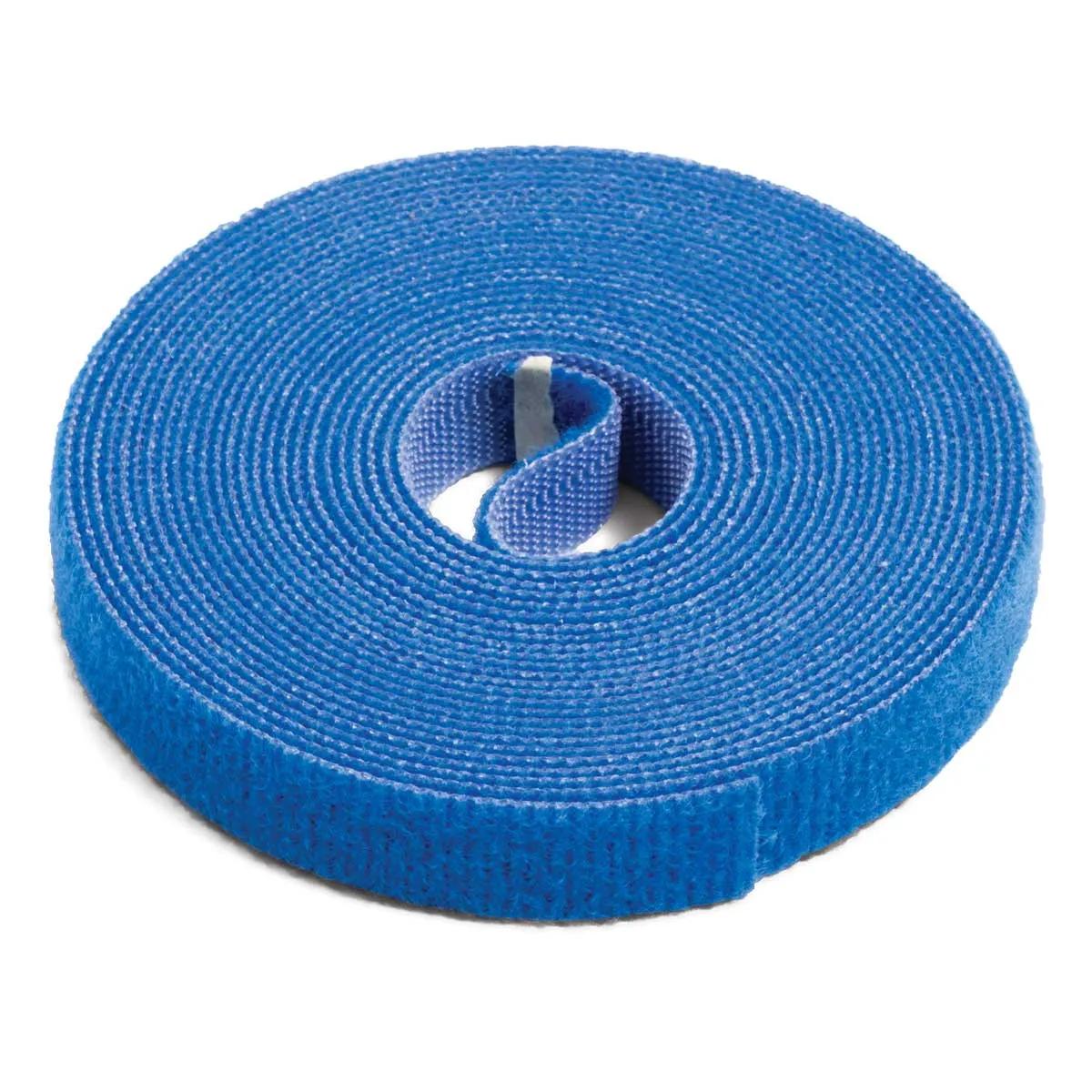 Blue Hook & Loop Cable Tie Wrap
