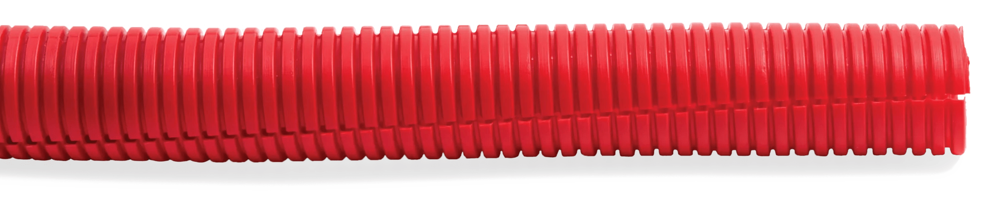 1/4" Red Convoluted Split Loom - 25 Feet