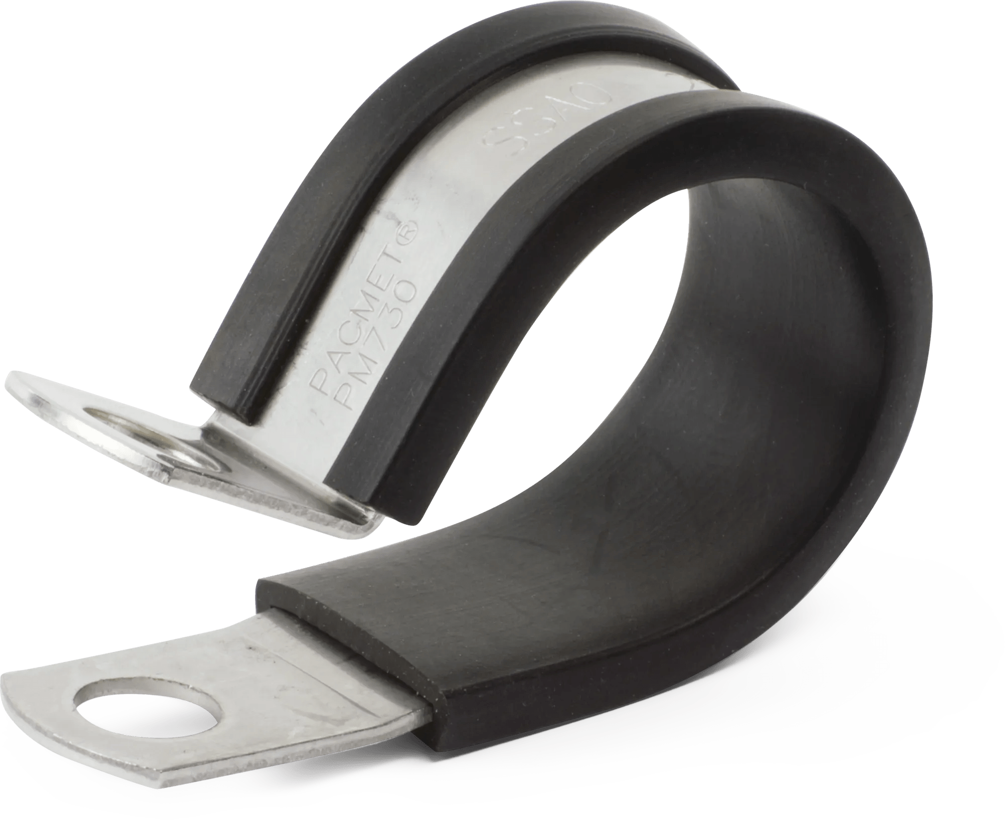 1-1/4" Heavy Duty Insulated Stainless Steel Wiring and Tubing Clamp - 3 Pack