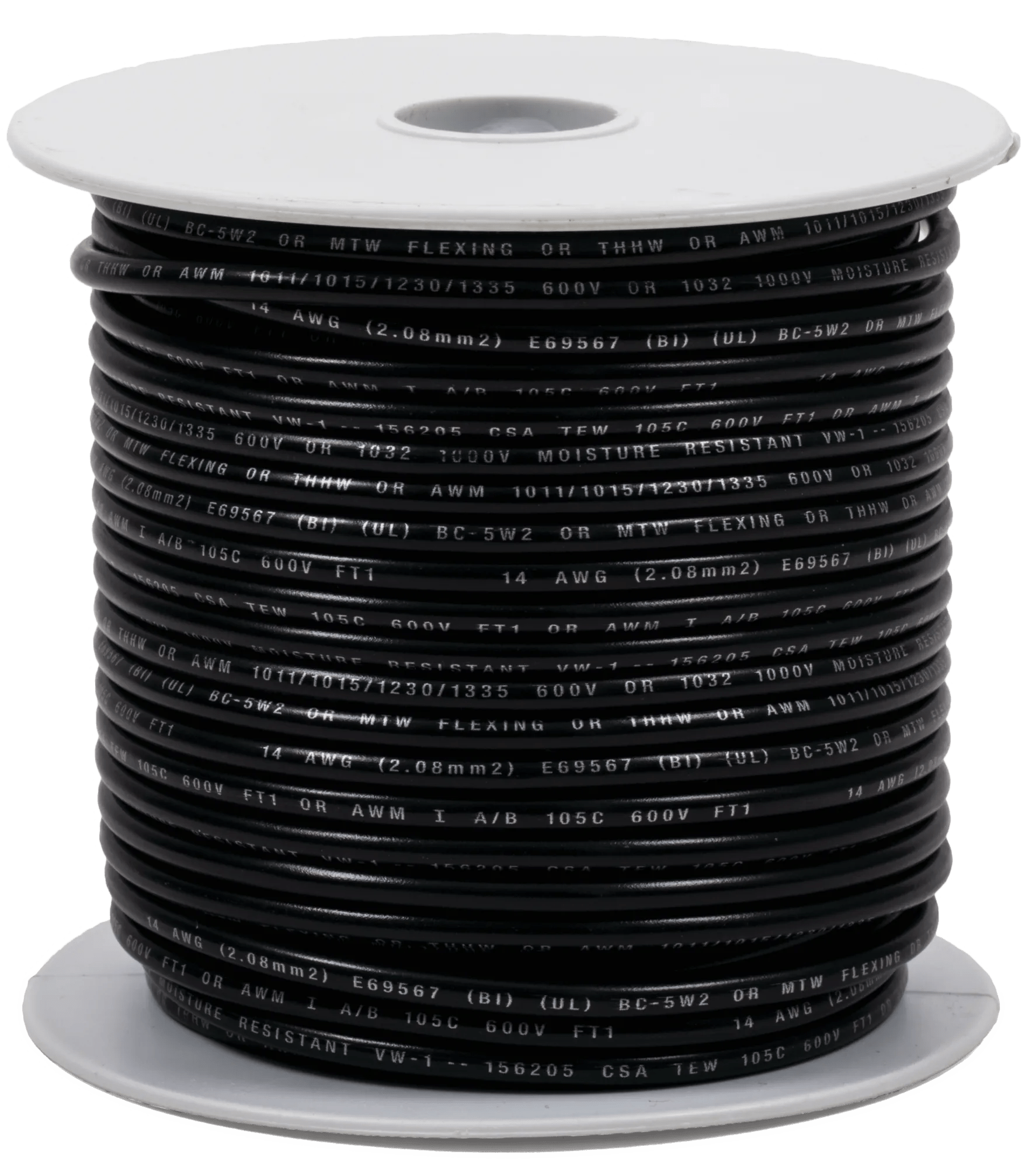 14 Gauge Black PVC Hook Up Wire - 100 Feet