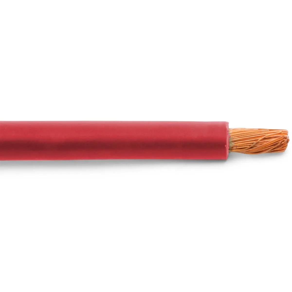 1/0 Gauge Red Cross-Link Battery / Starter Cable - 25 Feet