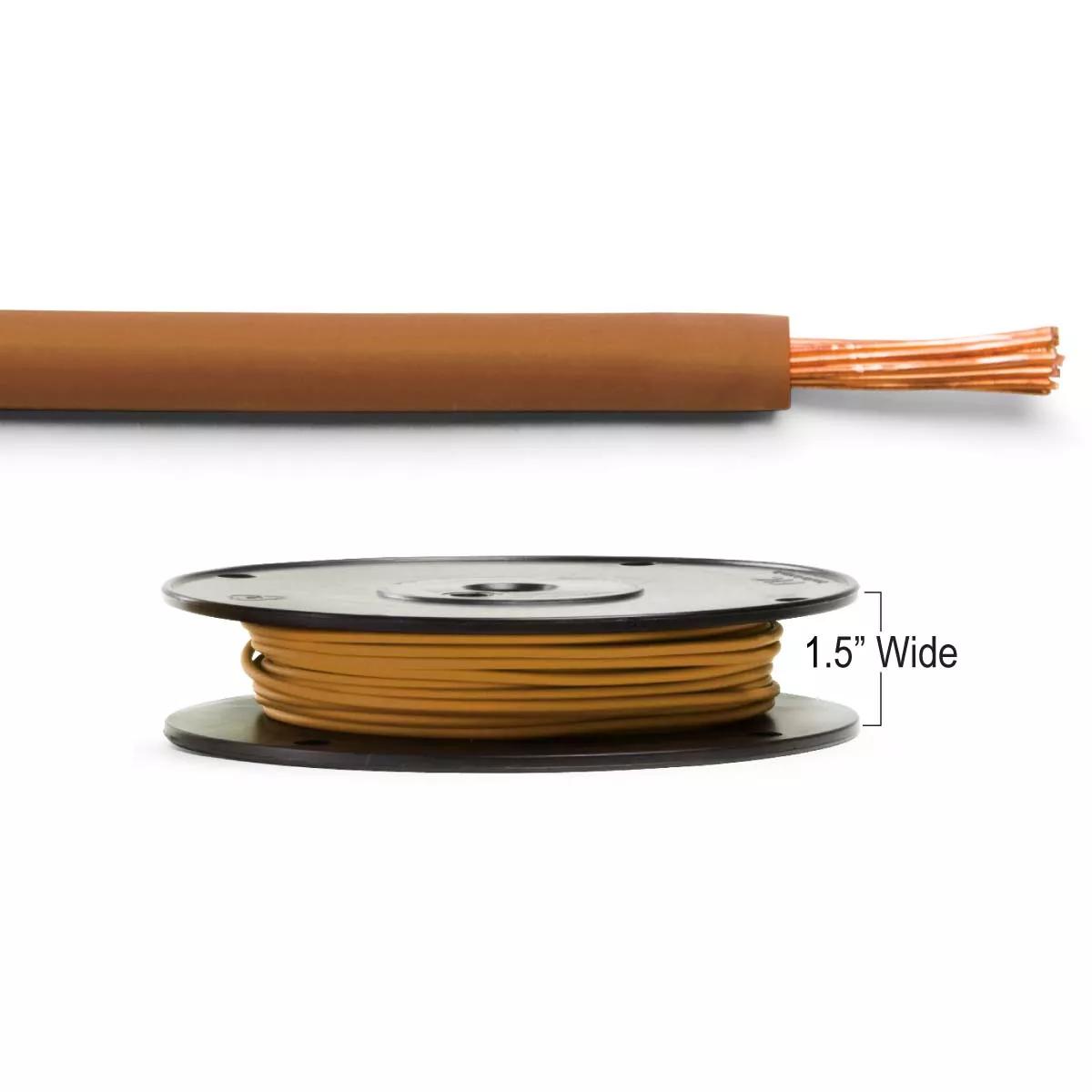 14 Gauge Brown Cross-Link Primary Wire Narrow Spool - 100 Feet