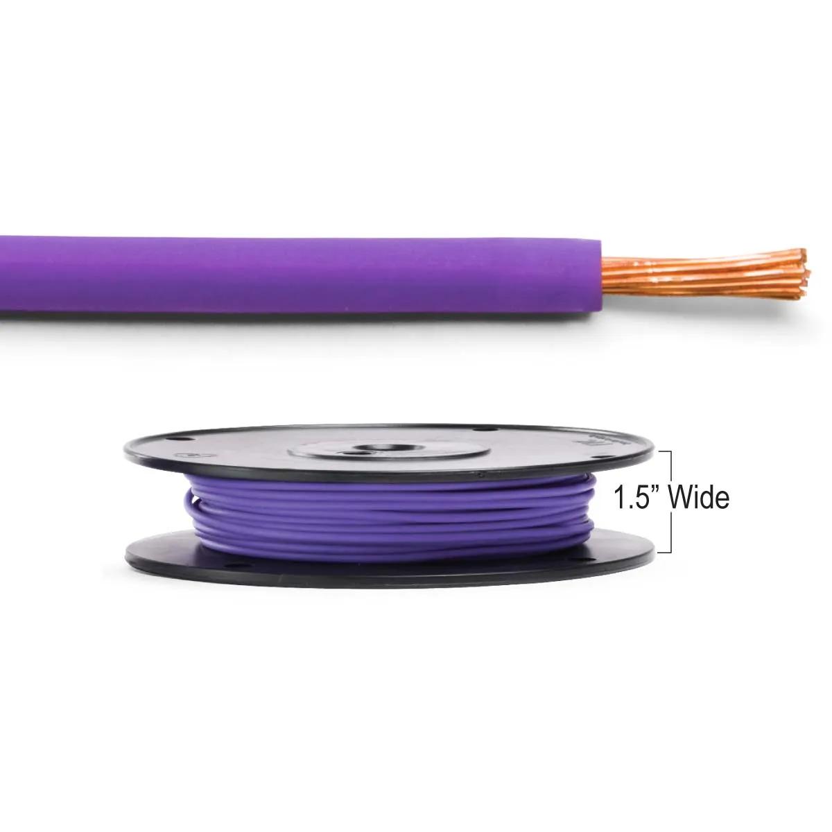 14 Gauge Purple Cross-Link Primary Wire Narrow Spool - 100 Feet