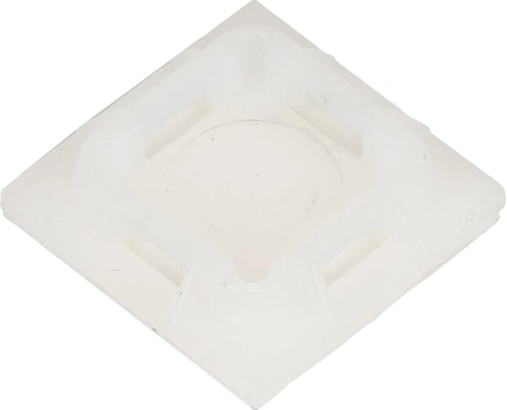3/4" x 3/4" White Cable Tie Mounting Base - 25 Pack