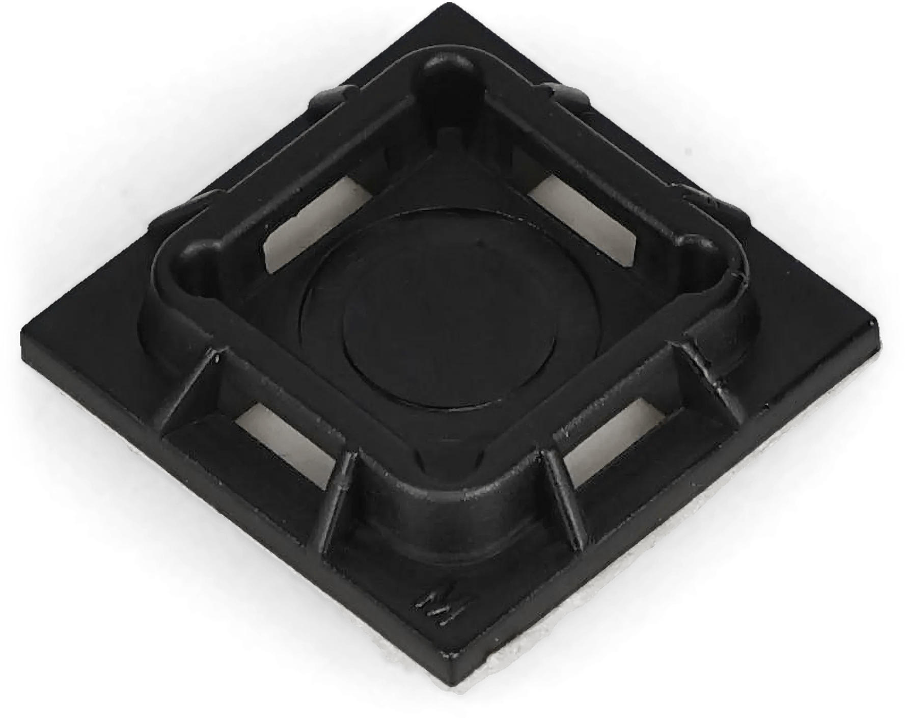 1-1/8" x 1-1/8" White Cable Tie Mounting Base - 25 Pack