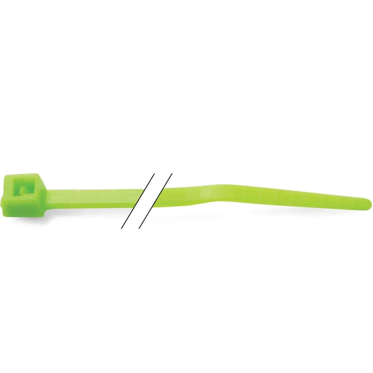 3/32" x 4" Fluorescent Green Nylon Cable Ties - 50 Pack