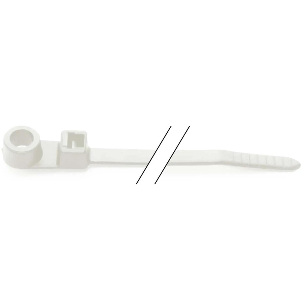 3/16" x 16" White Nylon Mounting Cable Tie - 50 Pack
