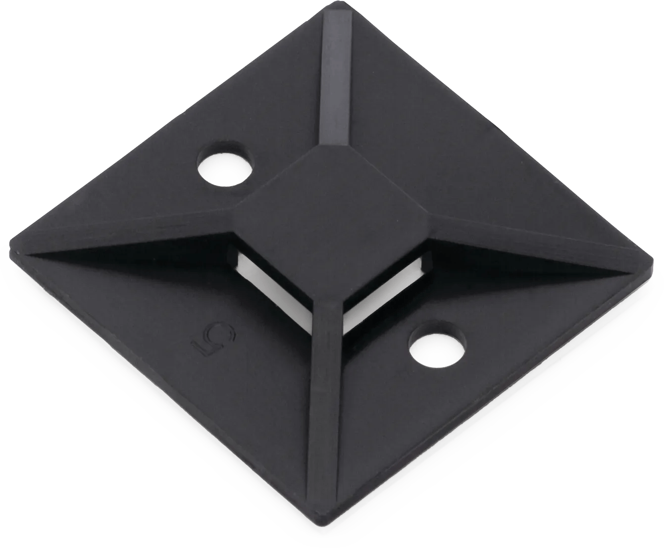 3/4" x 3/4" Black Cable Tie Mounting Base