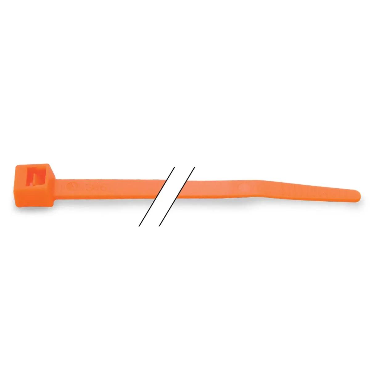3/16" x 8" Orange Nylon Cable Tie - 50 Pack