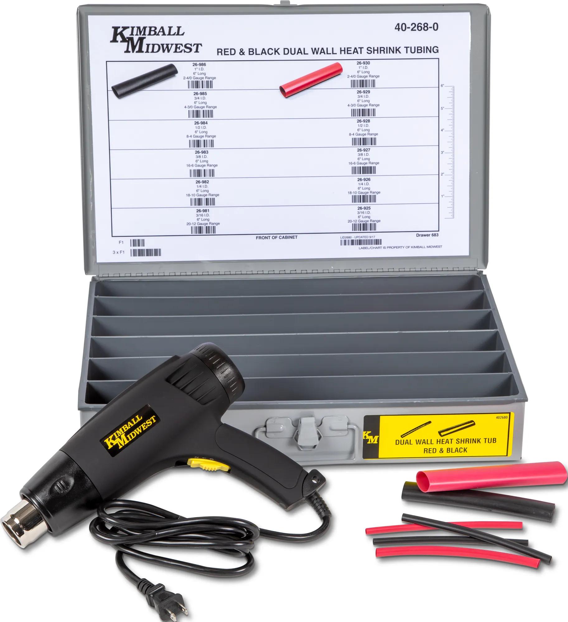Dual Wall Heat Shrink Tubing & Heat Gun Bundle