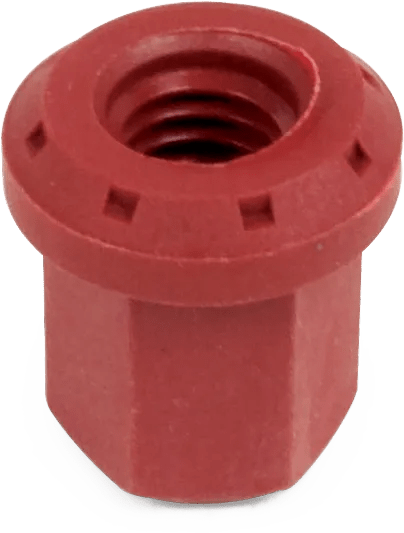 3/8"-16 Red Synthetic Stud Nut - 5 Pack