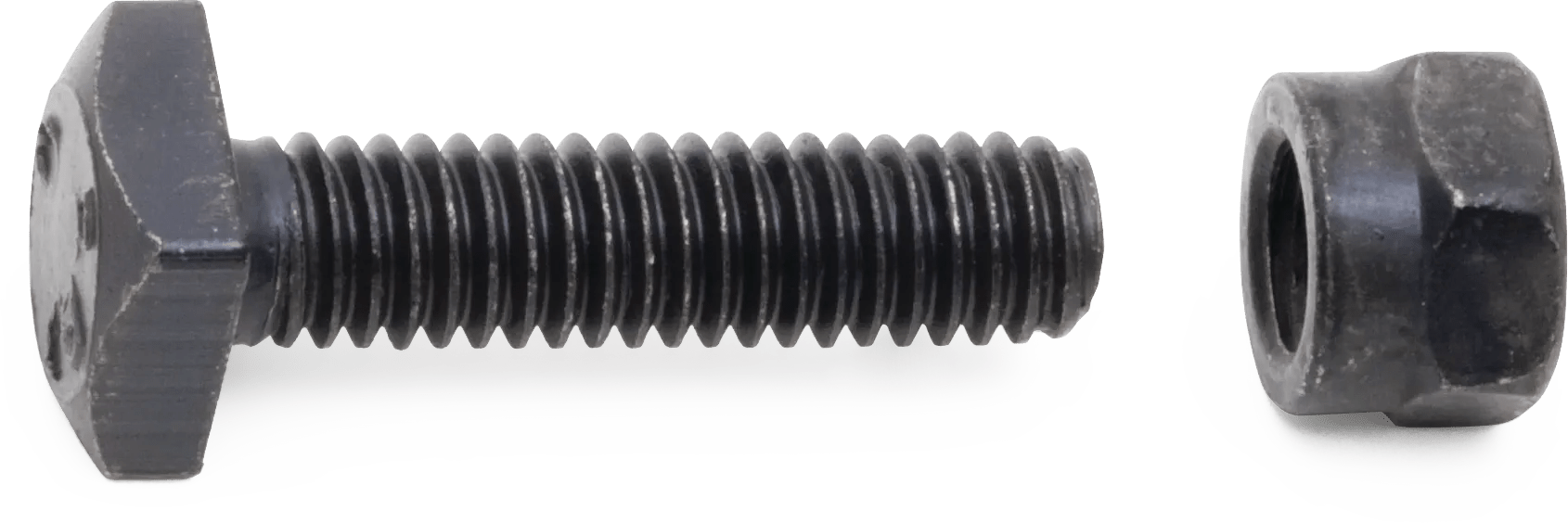 5/16"-18 x 1-1/4" (USS) Black QuickCote Square Head Battery Bolt and Collared Nut - 25 Pack