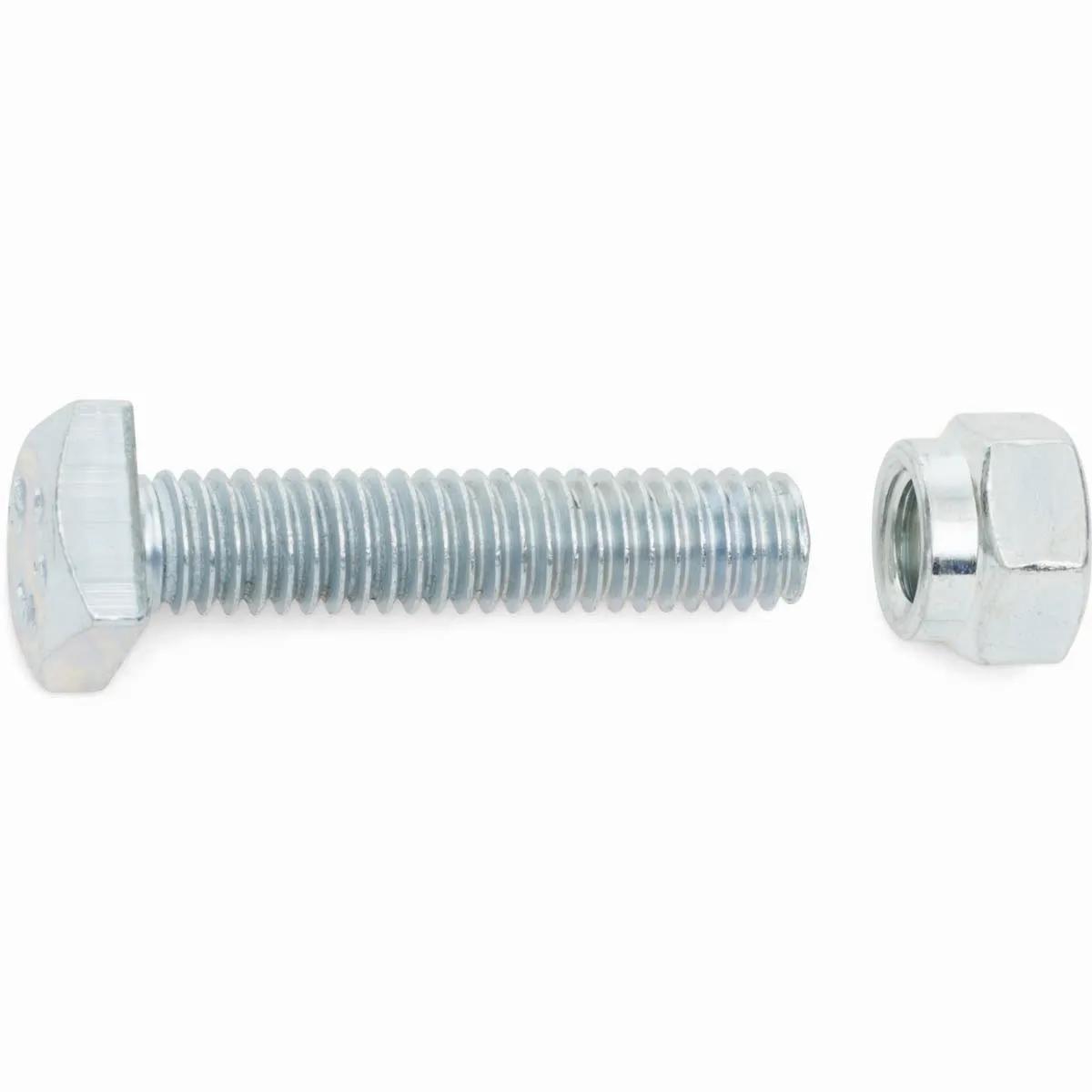 5/16"-18 x 1-1/2" (USS) Zinc Plated Square Head Battery Bolt and Collared Nut - 25 Pack