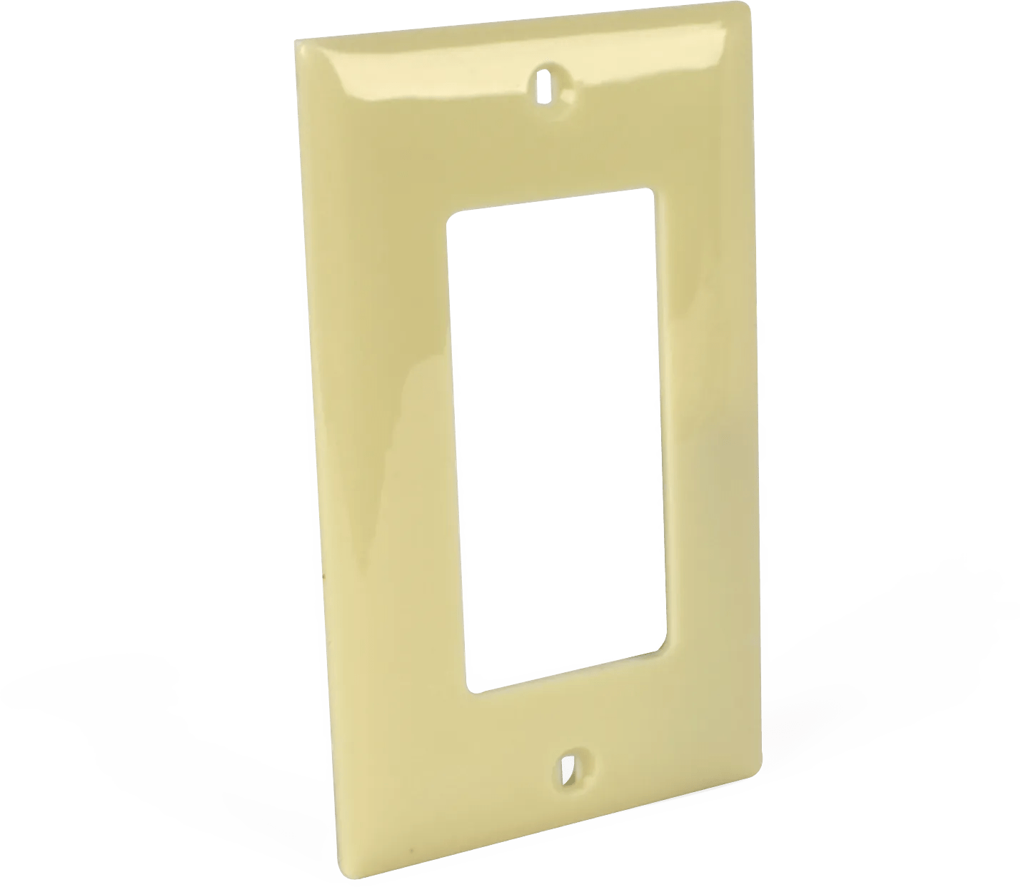 Ivory 1 Gang GFCI Receptacle Plate - 5 Pack