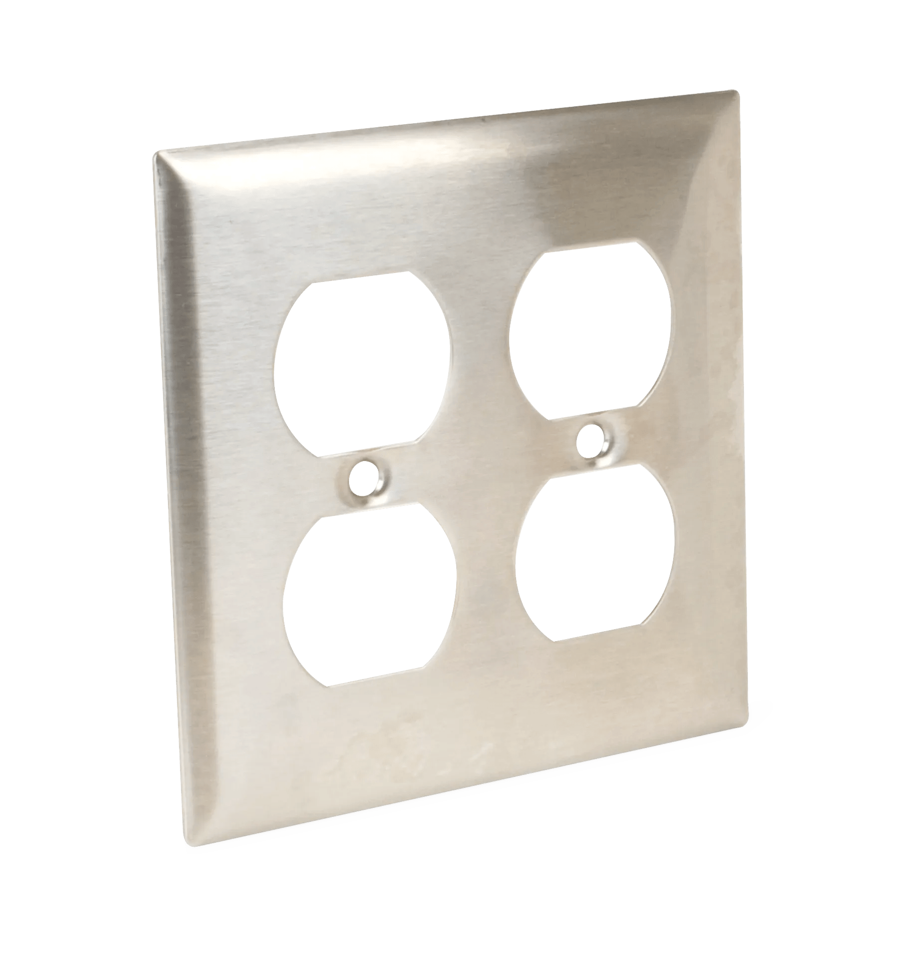 18-8 Stainless Steel 2 Gang Receptacle Plate