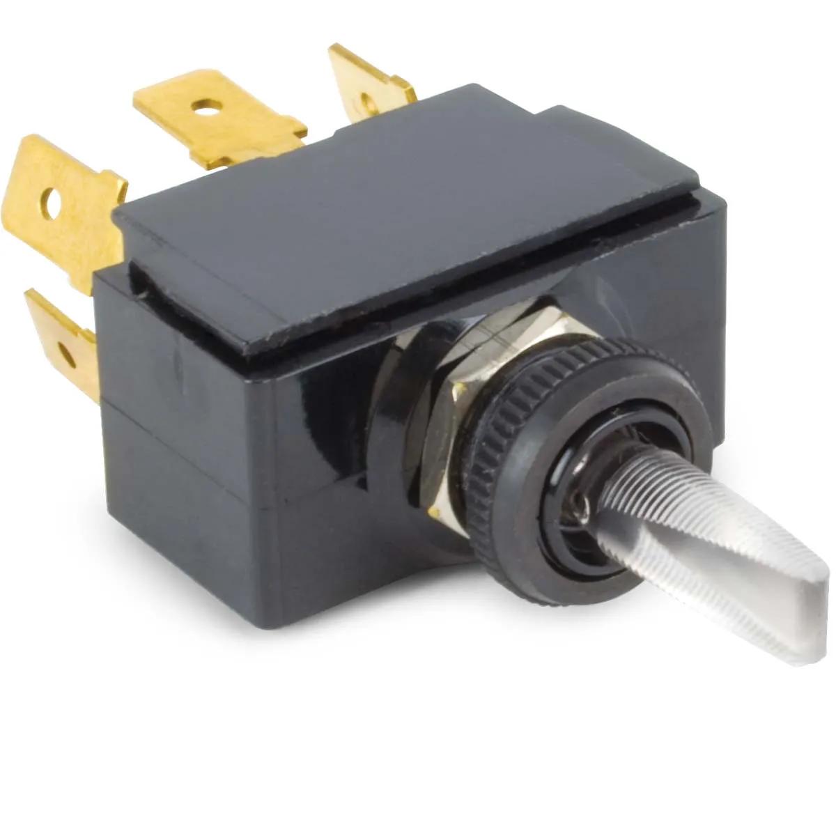 4 Male Blade SPST 2 Position (On-Off) Weather Resistant Lighted Toggle Switch