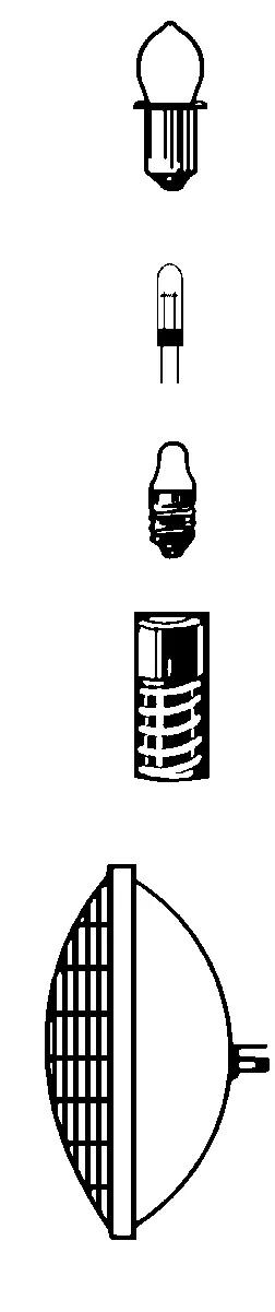 No. PR3 Flashlight Bulb - Flange Base