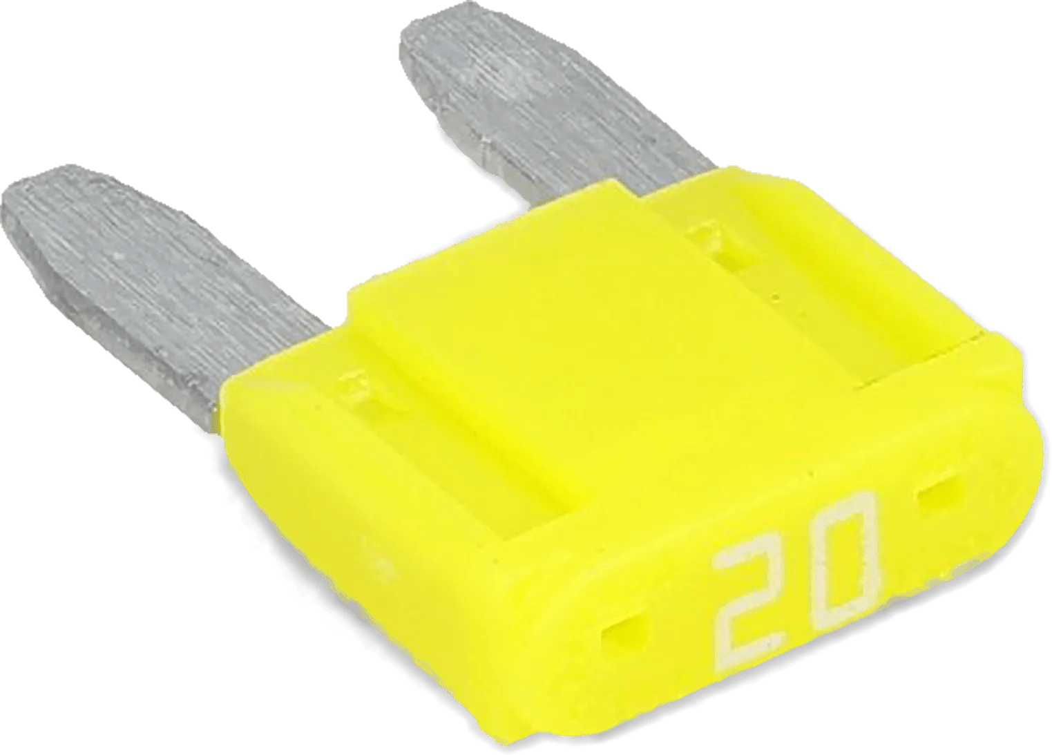 Yellow 20 AMP ATM Mini Blo-N-Glo Fuse - 10 Pack
