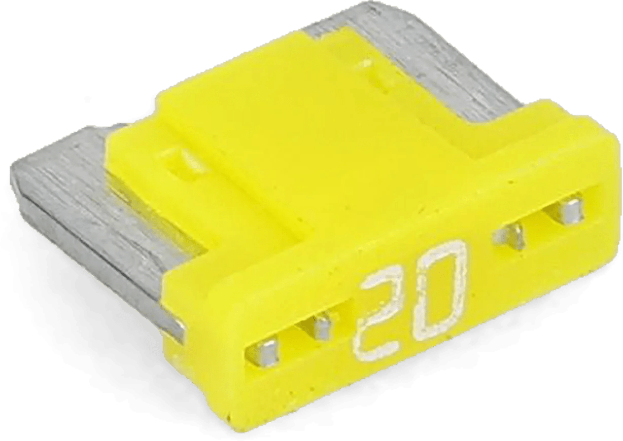 Yellow 20 AMP Low Profile Mini Blo-N-Glo Fuse - 10 Pack