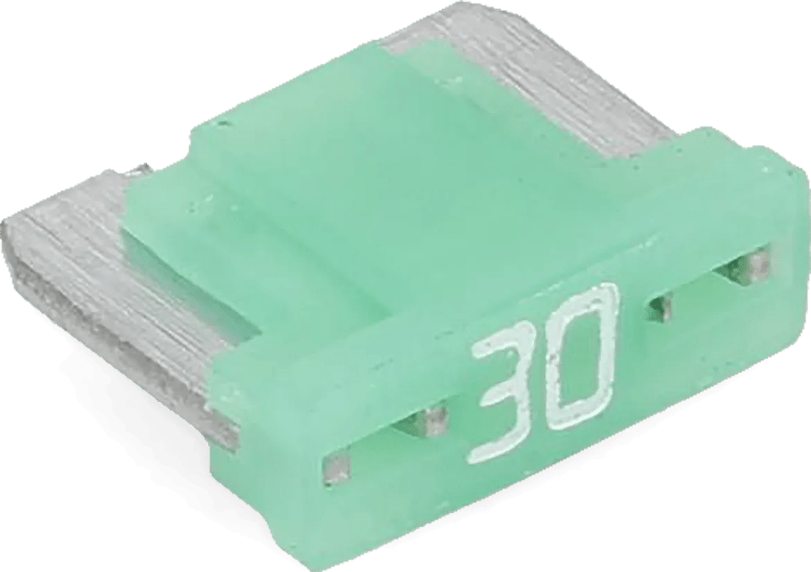 Green 30 AMP Low Profile Mini Blo-N-Glo Fuse - 10 Pack