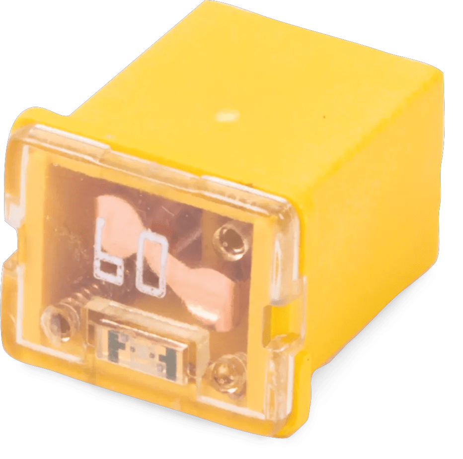 Yellow 60 Amp Low Profile JCASE Blo-N-Glo Fuse