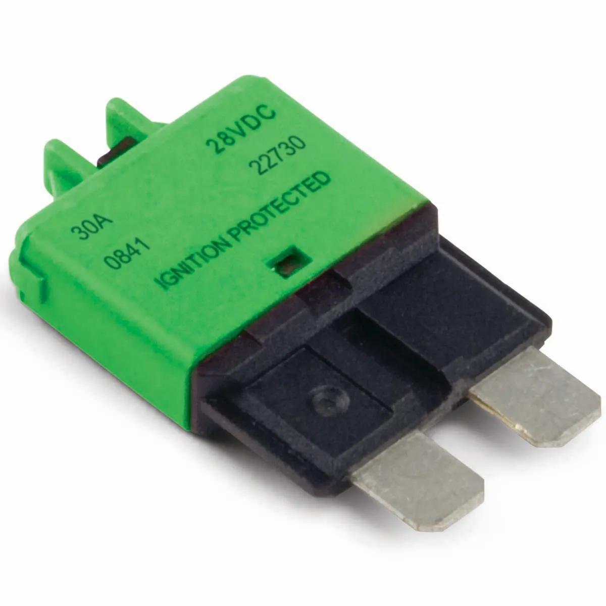 Type 3 Green 30 Amp Low Profile ATO/ATC Circuit Breakers