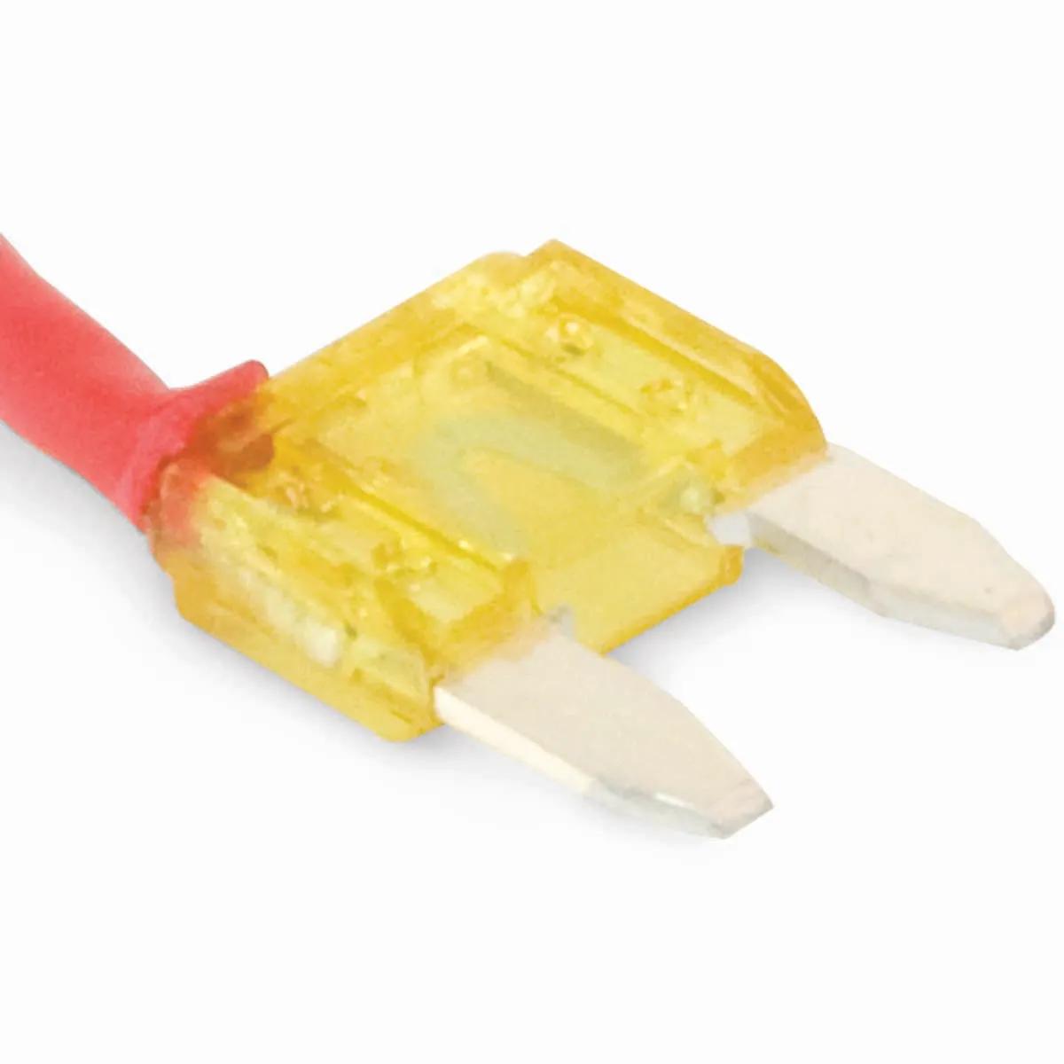 20 Amp Yellow ATM (Mini) Pigtail Fuse - 5 Pack