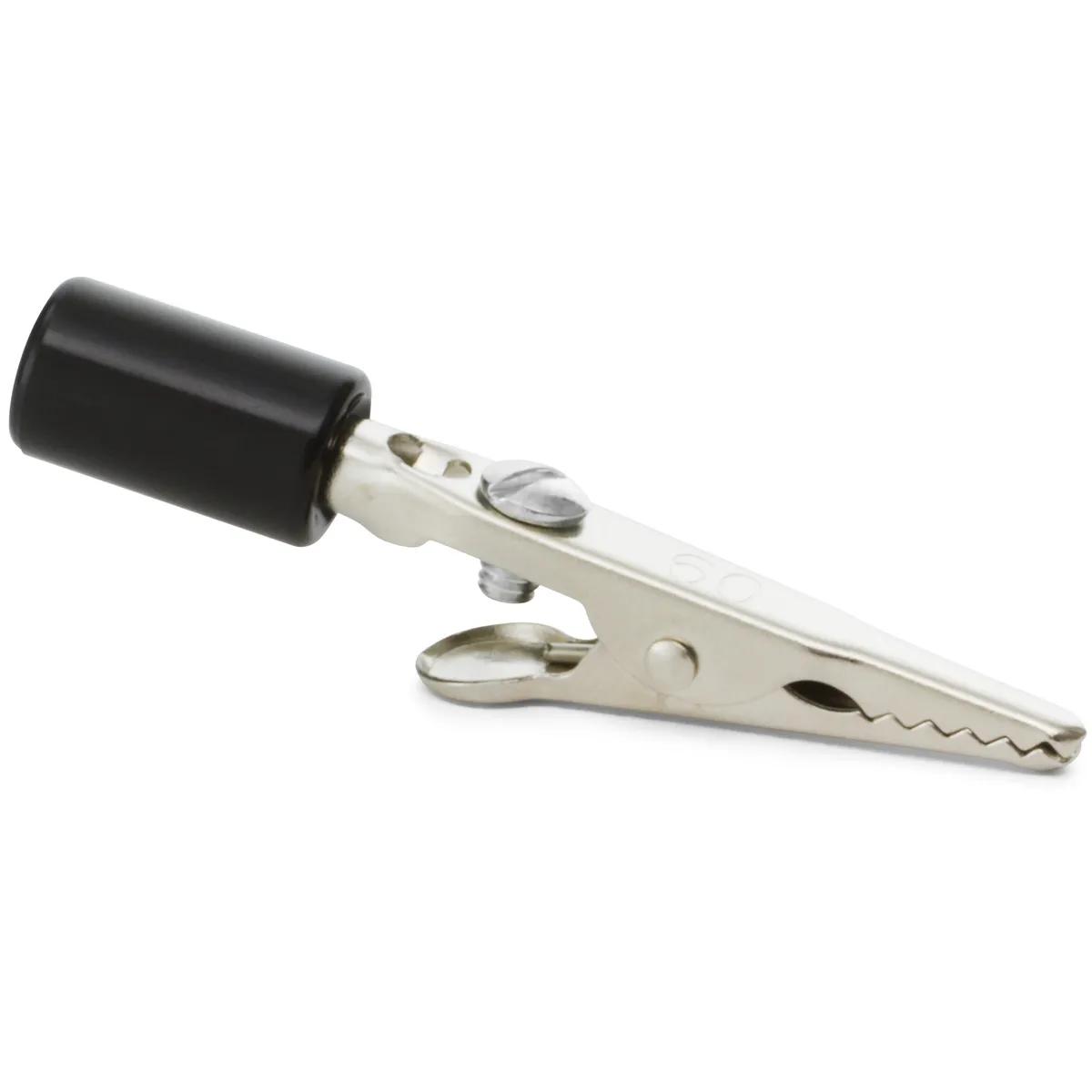 20 - 14 AWG Black Insulated Test Clip - 10 Pack