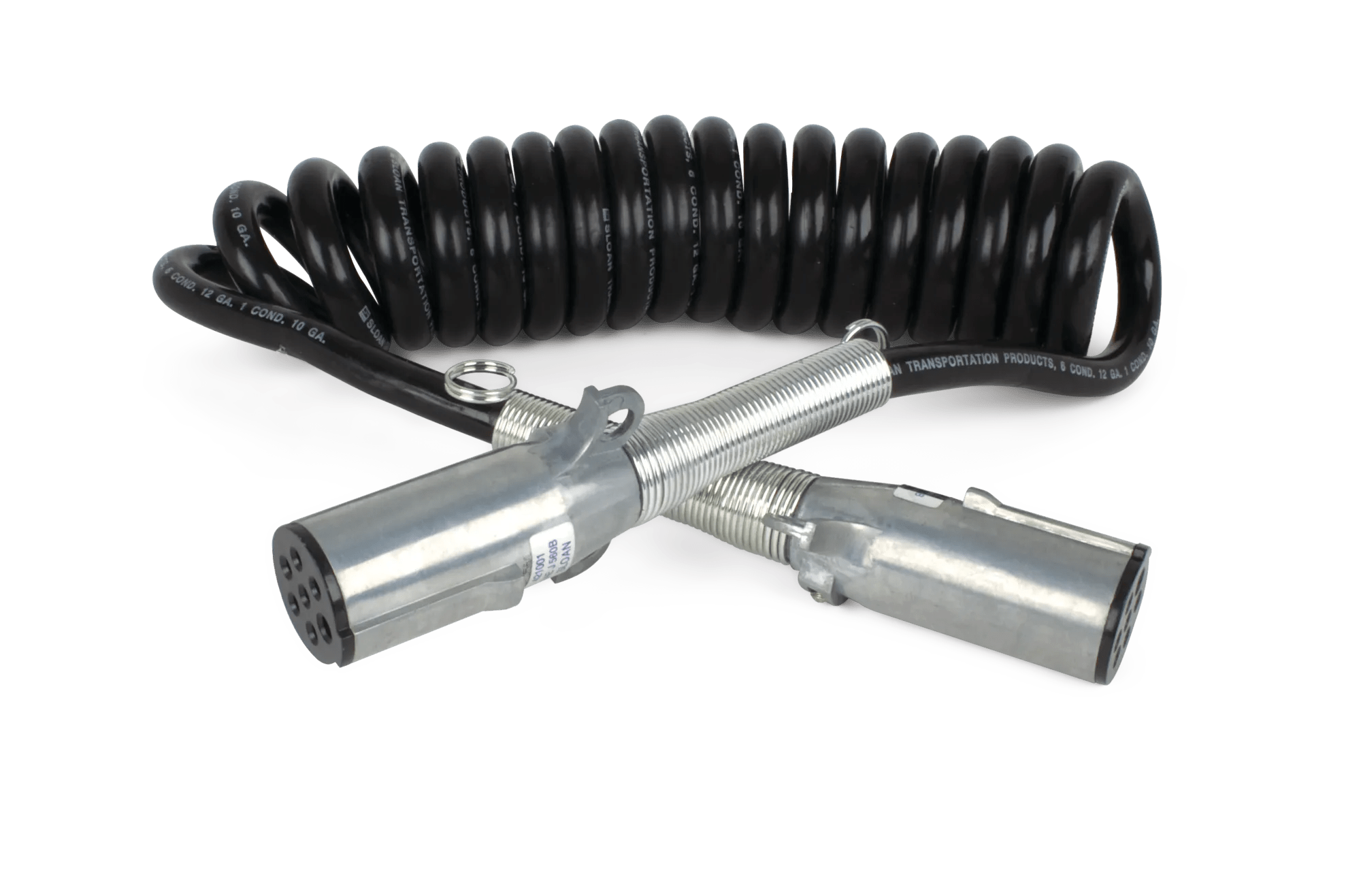 7 Pole Tractor / Trailer Coiled Cord 12'