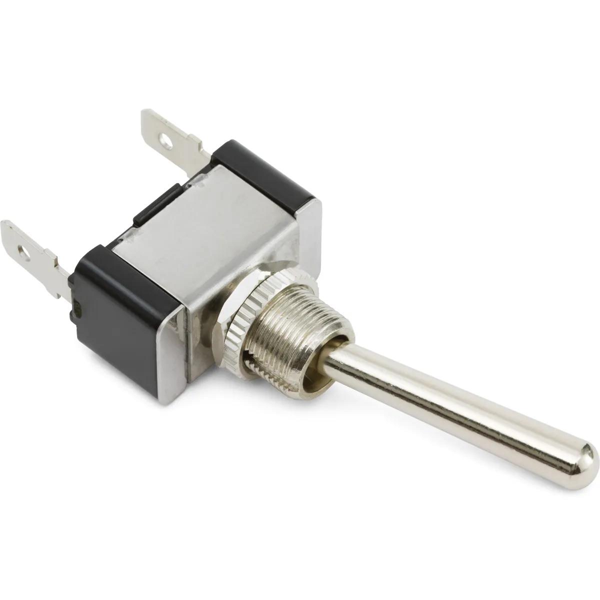 2 Male Blade SPST 2 Position (On-Off) Heavy Duty, Single Pole Long Handle Toggle Switch