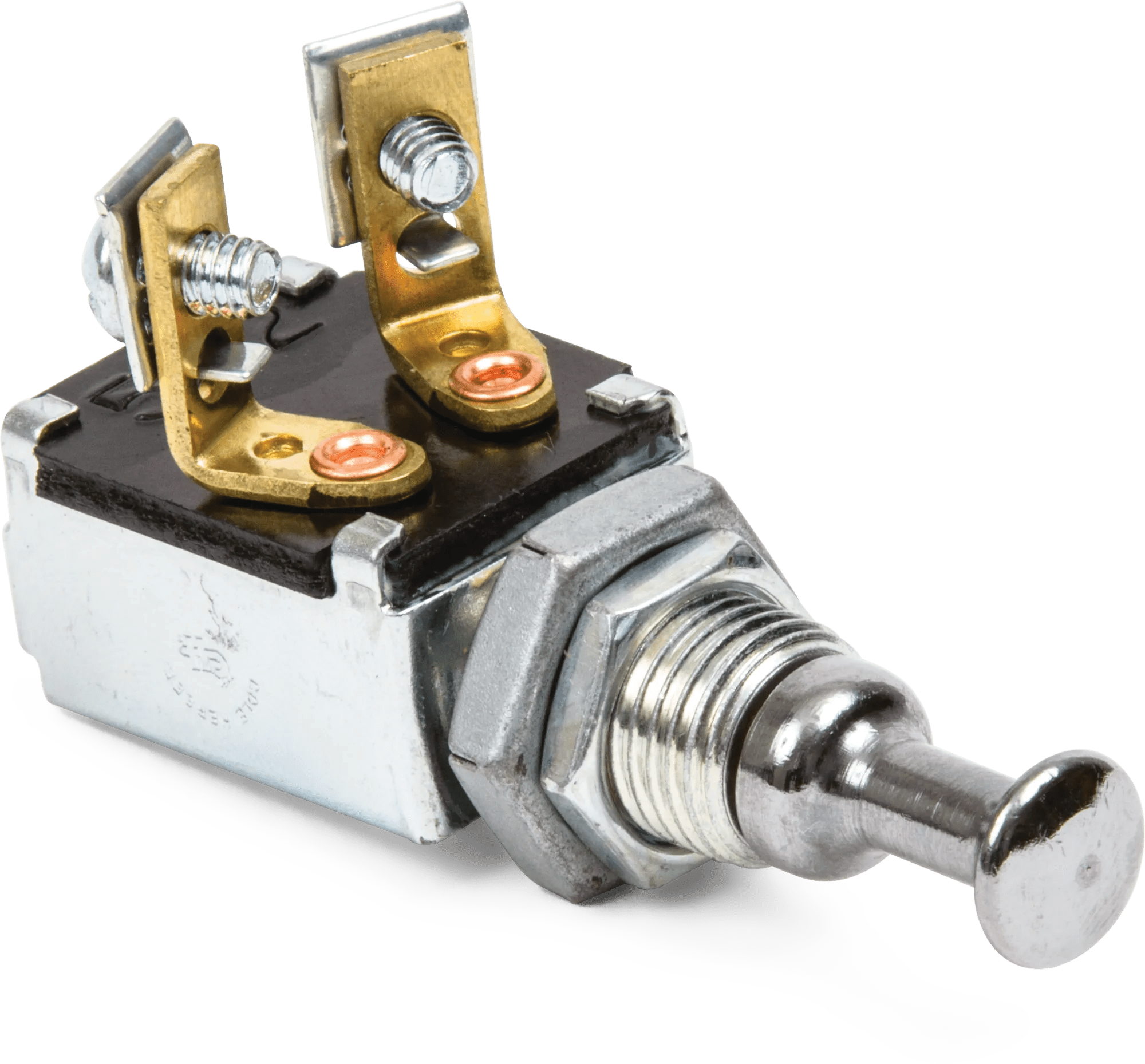 2-Screw SPST 2-Position (Off-On) Heavy Duty Chrome Plated Push-Pull Switch