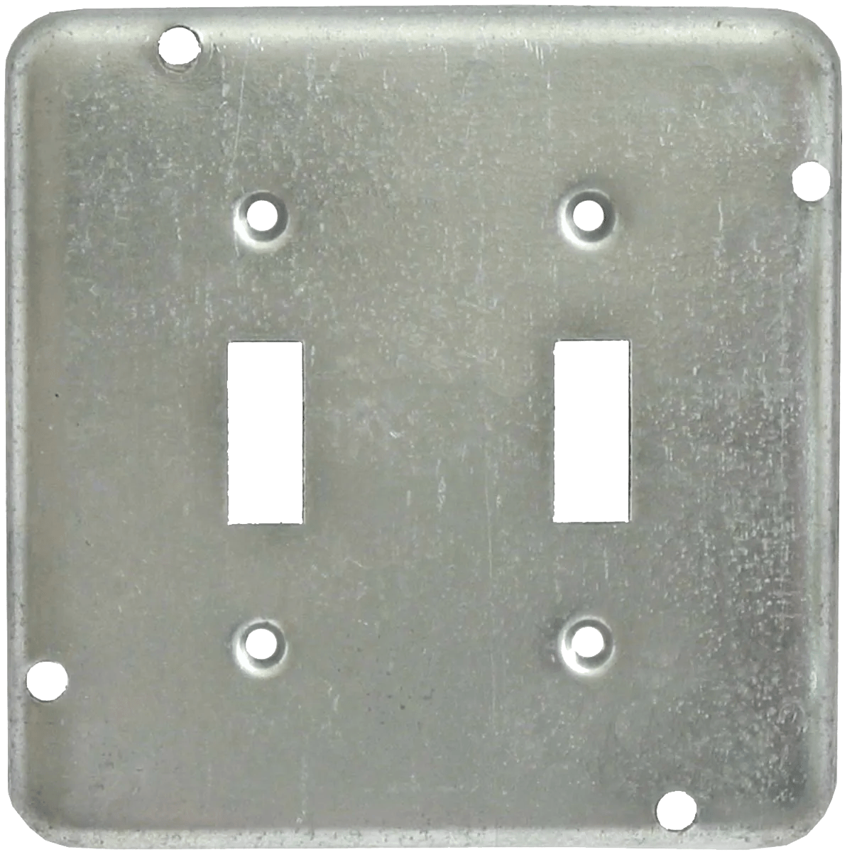 4-11/16" 2 Toggle Switch Square Electrical Work Box Surface Cover