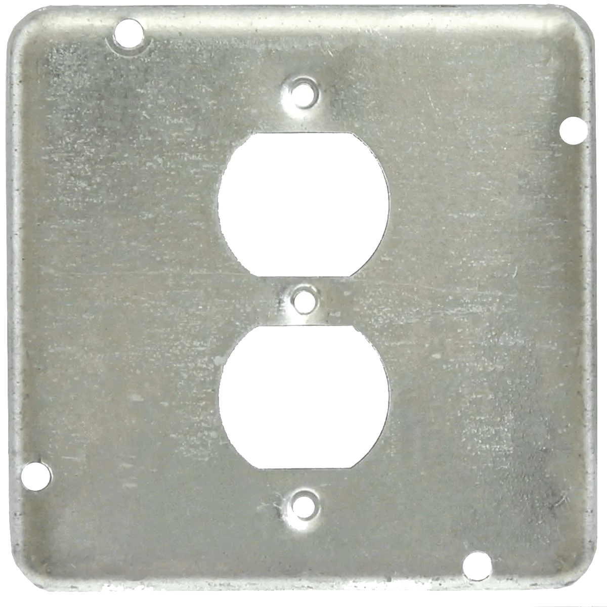 4-11/16" 1 Duplex Flush Receptacle Square Electrical Work Box Surface Cover