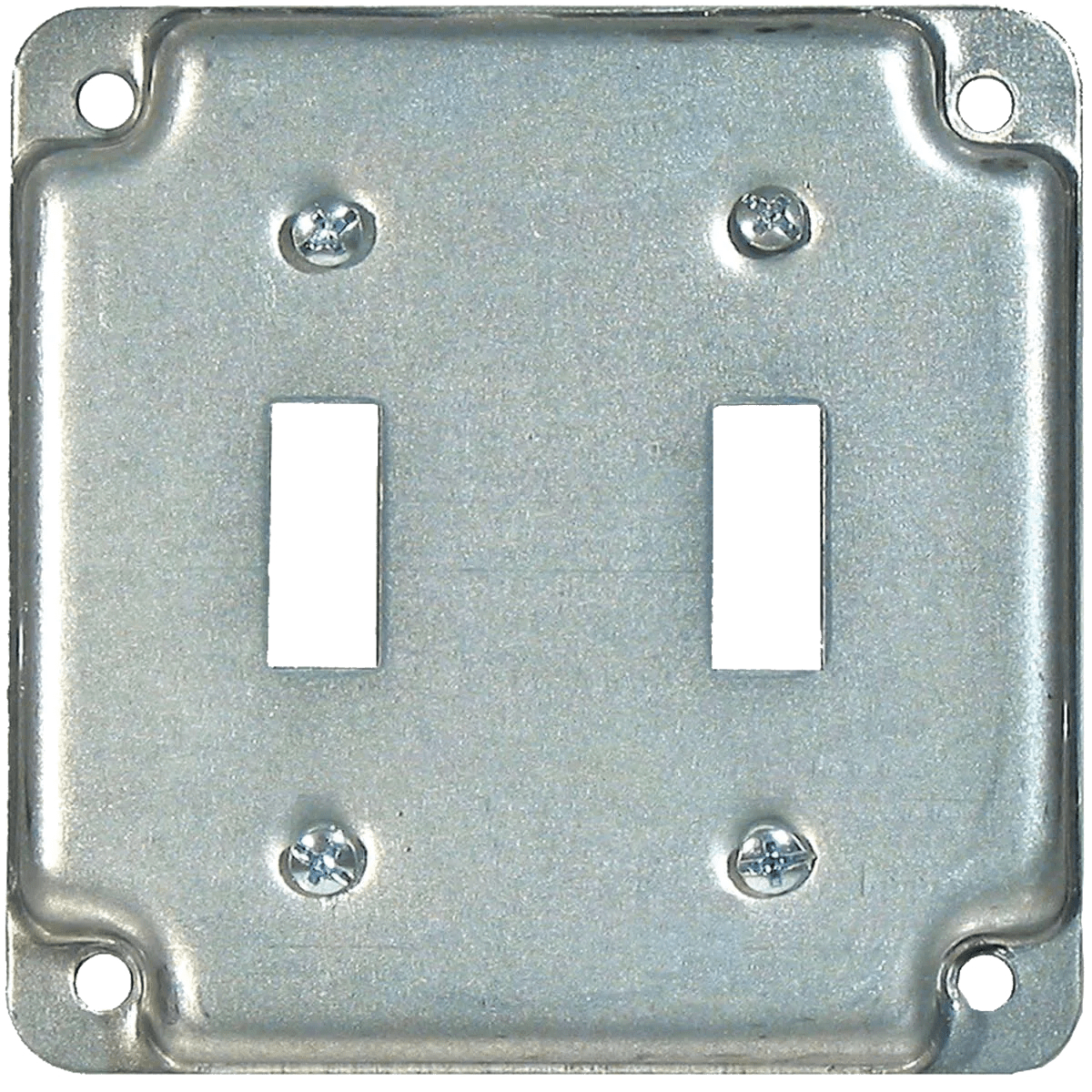 4" Square 2 Toggle Switch Electrical Cover