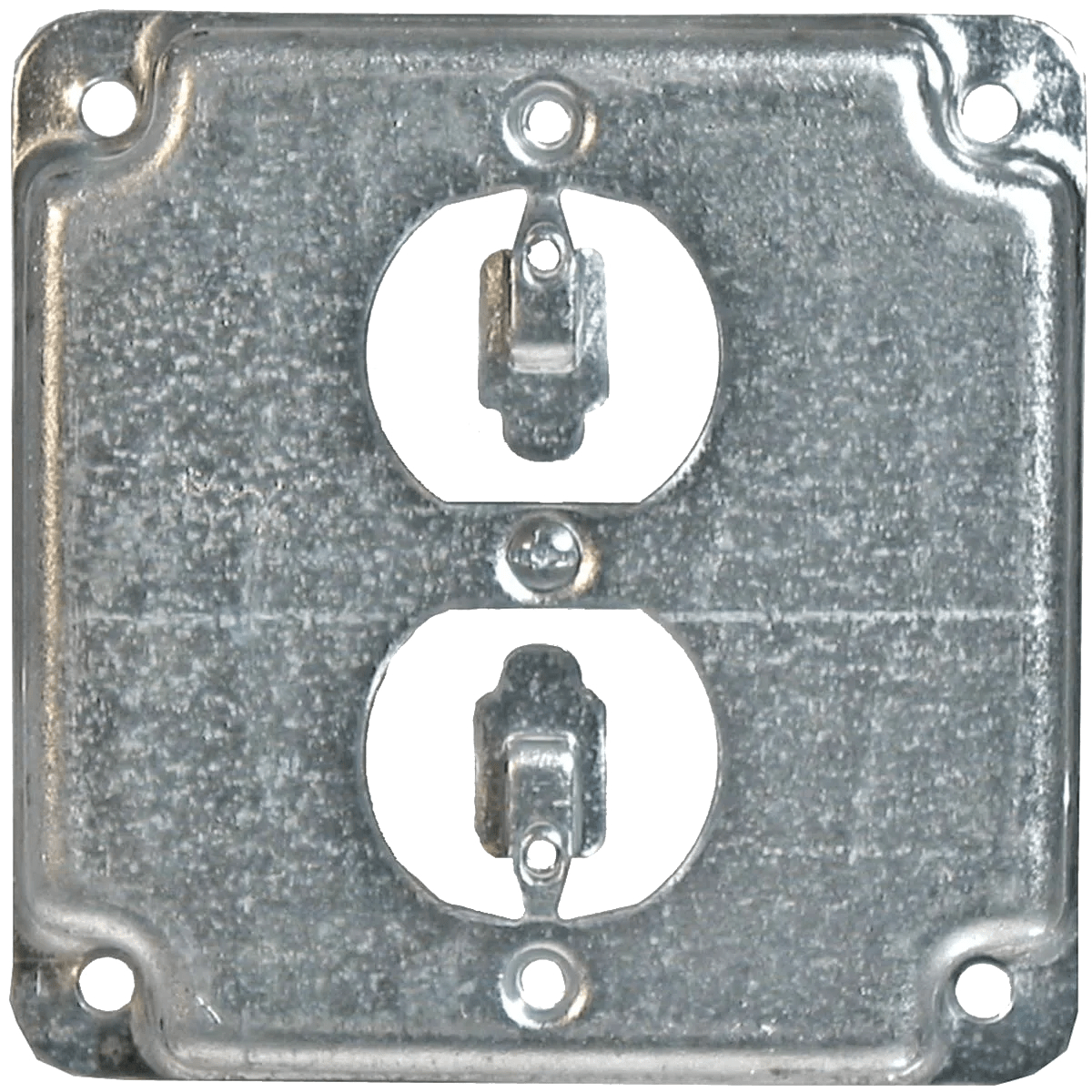 4" Square 1 Duplex Flush Receptacle Electrical Cover - 5 Pack
